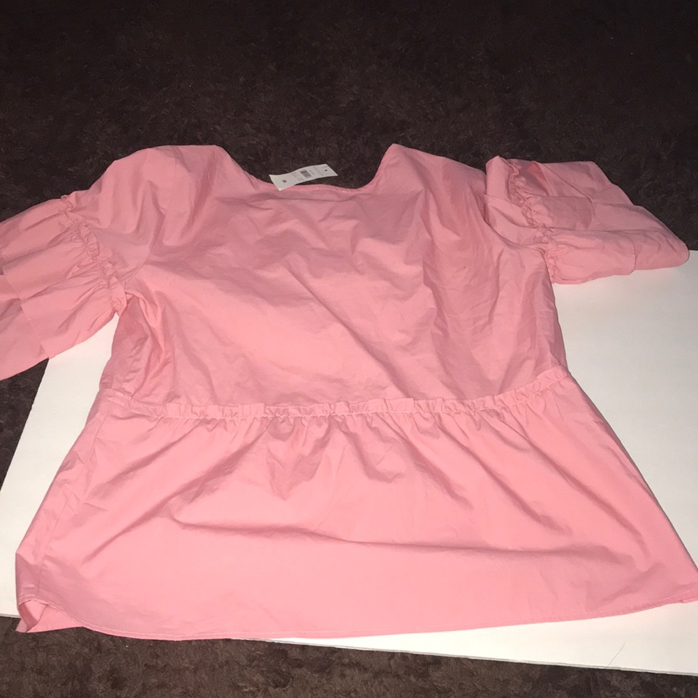 Nwt ANN TAYLOR Poplin Ruffle Top - Picture 8 of 8